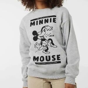 Minnie Mouse Front Pullover Sweatshirt for Women Walt Disney Size Large
